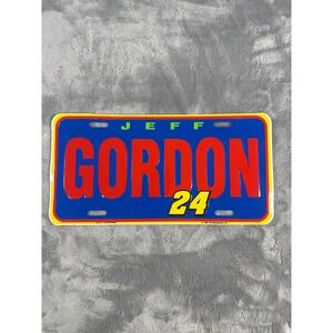 Vintage 1997 Jeff Gordon 24‎ NASCAR License Plate Metal Embossed JG Motorsports